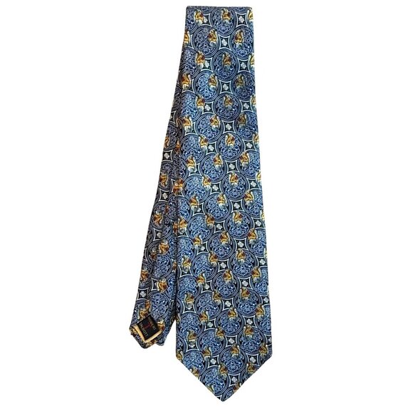 Mens Blue and Yellow Robert Talbott by Nordstrom Tie - Picture 2 of 6